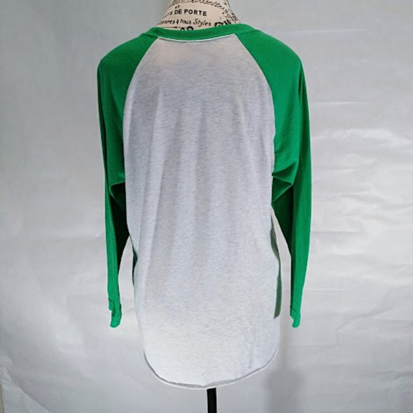 Next Level Raglan Sleeve Graphic Christmas Tee Size M - Picture 2 of 5